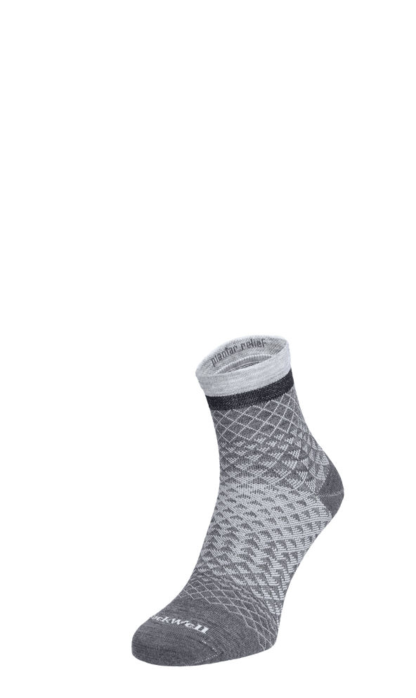 Plantar Ease Quarter Women Heel Spur Socks Charcoal