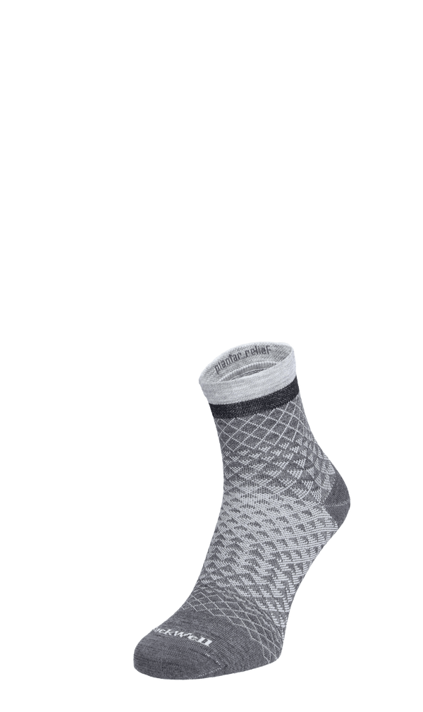 Plantar Ease Quarter Women Heel Spur Socks Charcoal