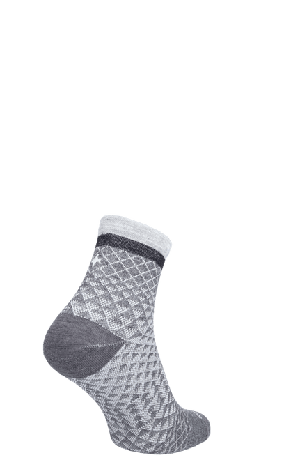 Plantar Ease Quarter Women Heel Spur Socks Charcoal