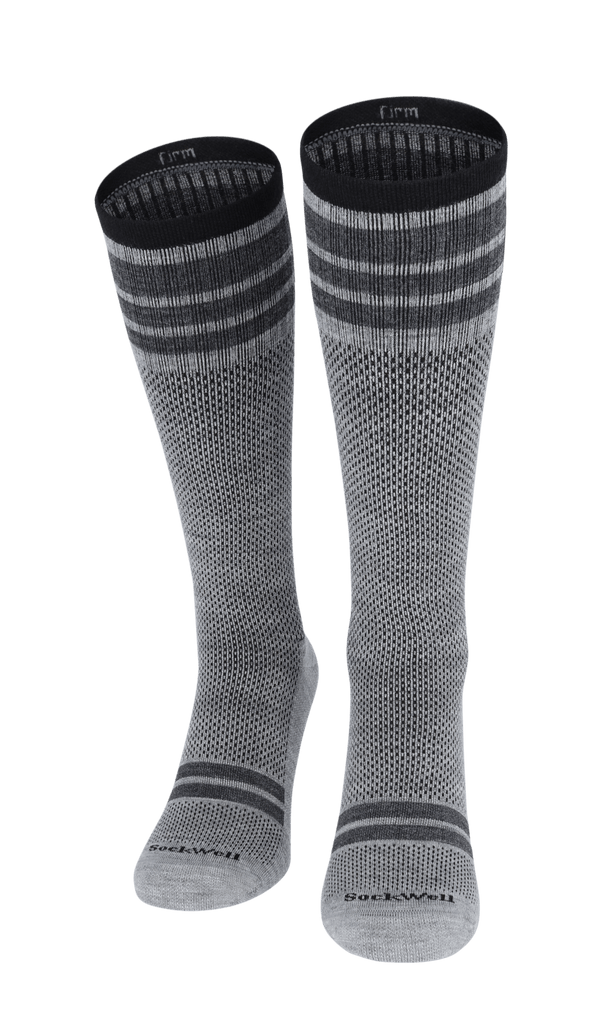 Speedway Men Firm Compression Socks Light Grey