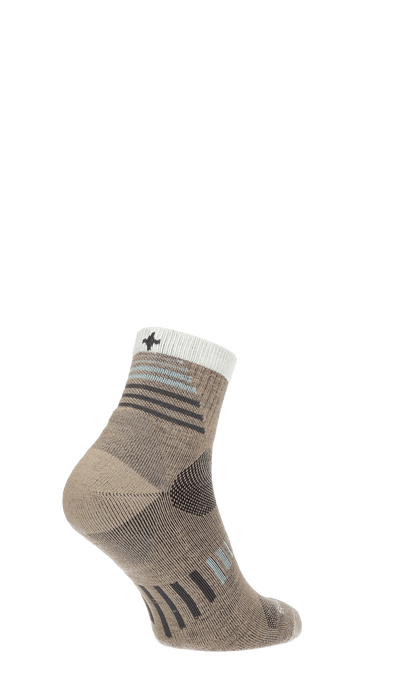 Ascend Quarter II Men Compression Hiking Socks Khaki