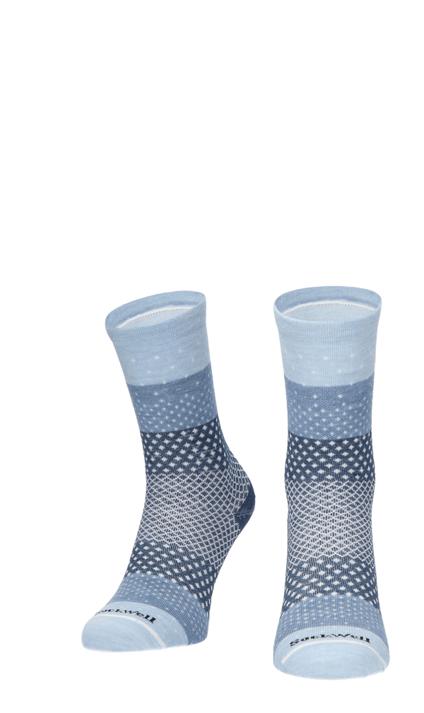 Plantar Ease Crew Women Heel Spur Socks Bluestone