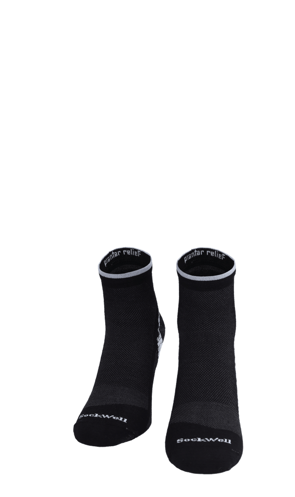 Plantar Sport Quarter Men Heel Spurs Socks Black