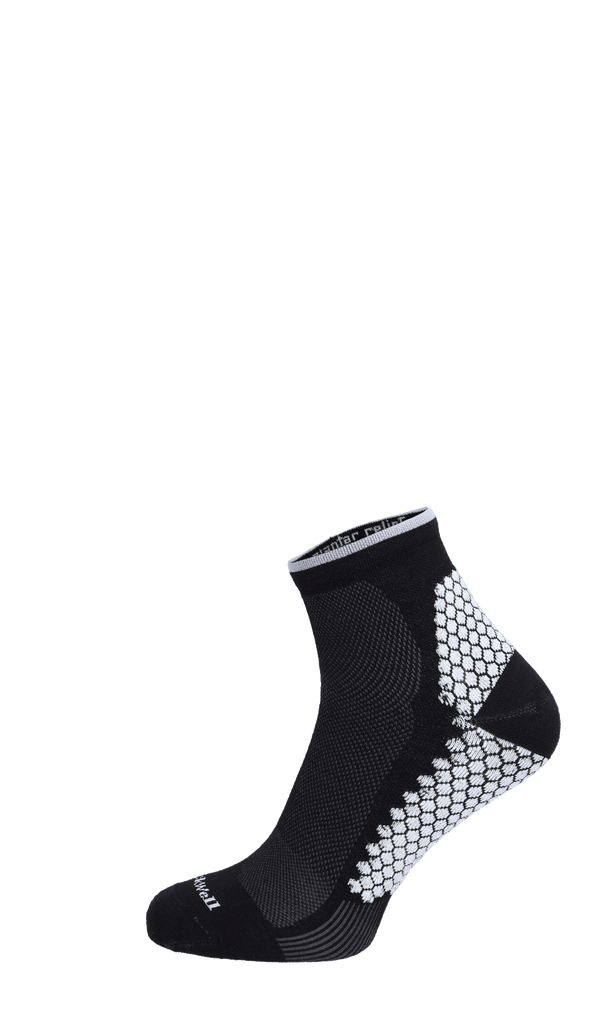 Plantar Sport Quarter Men Heel Spurs Socks Black