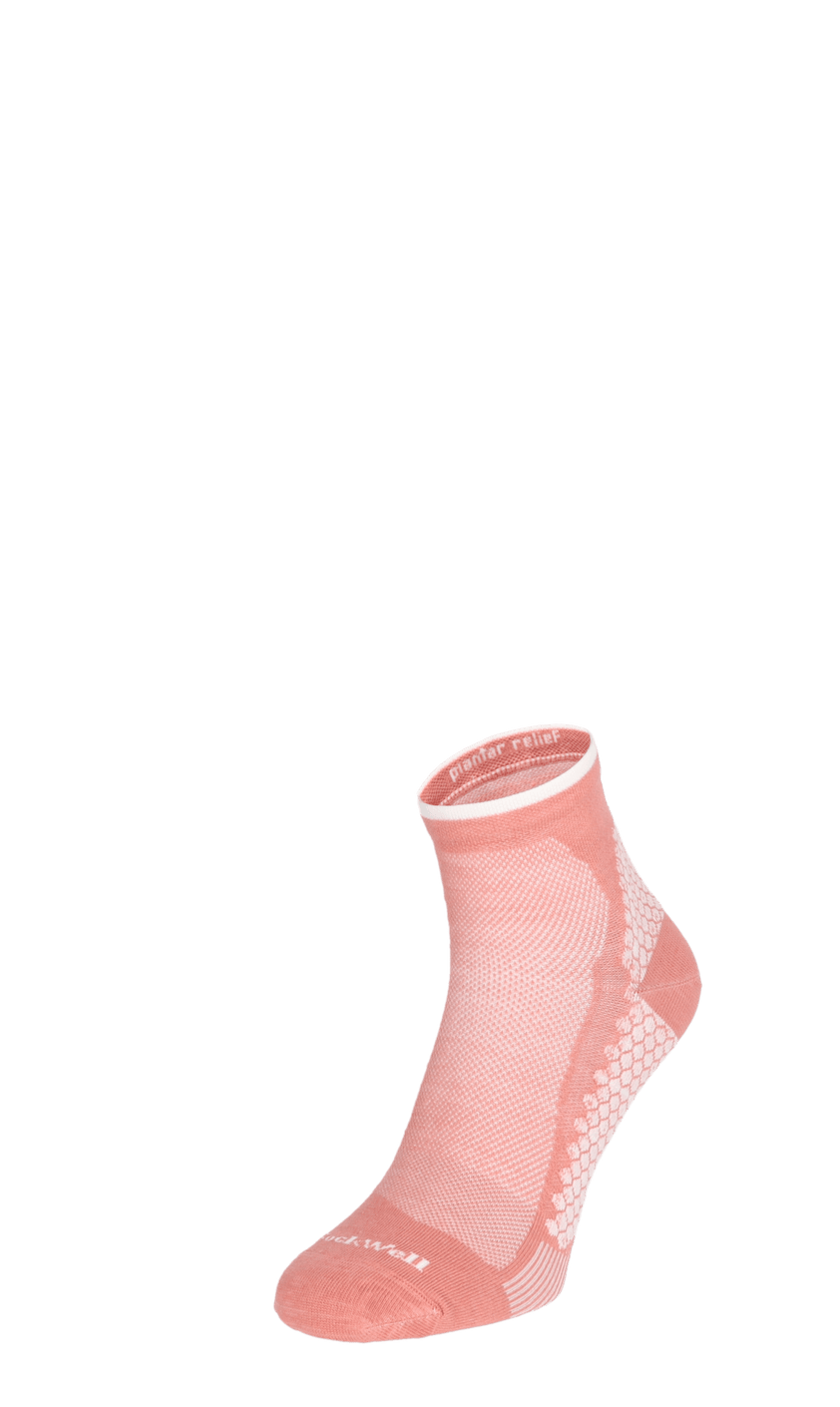 Plantar Sport Quarter Women Heel Spurs Socks Pink Clay
