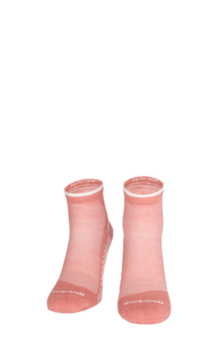 Plantar Sport Quarter Women Heel Spurs Socks Pink Clay