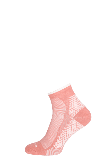 Plantar Sport Quarter Women Heel Spurs Socks Pink Clay
