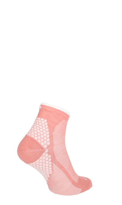 Plantar Sport Quarter Women Heel Spurs Socks Pink Clay