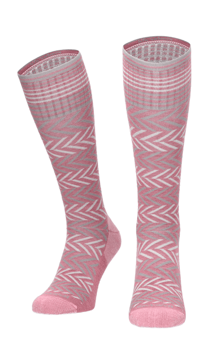 Chevron Women Moderate Compression Socks Lotus