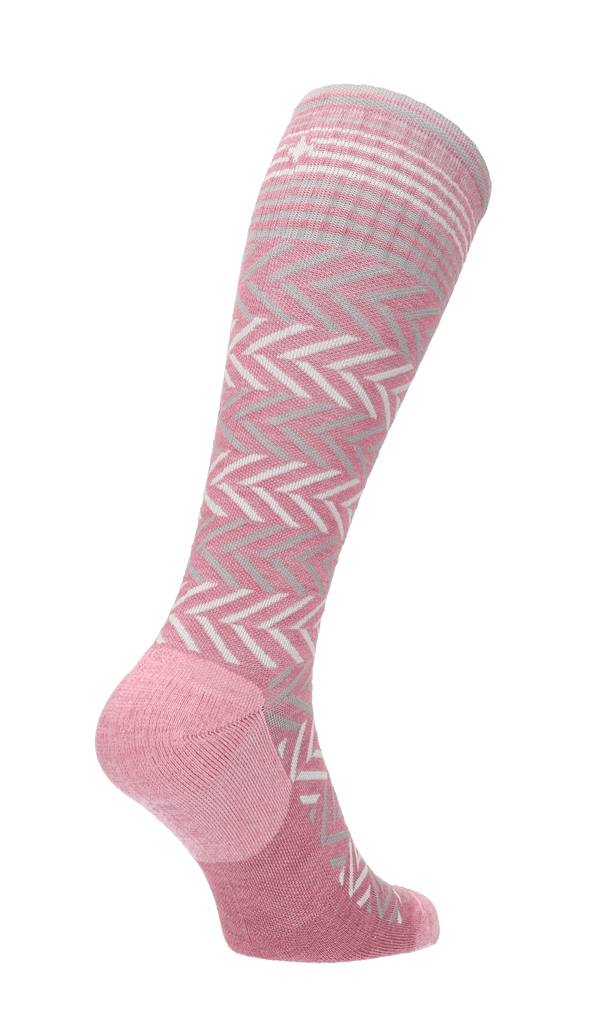 Chevron Women Moderate Compression Socks Lotus