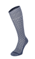 Chevron Women Moderate Compression Socks Denim Sparkle