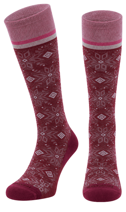 Winterland Women Moderate Compression Socks Cranberry Sparkle