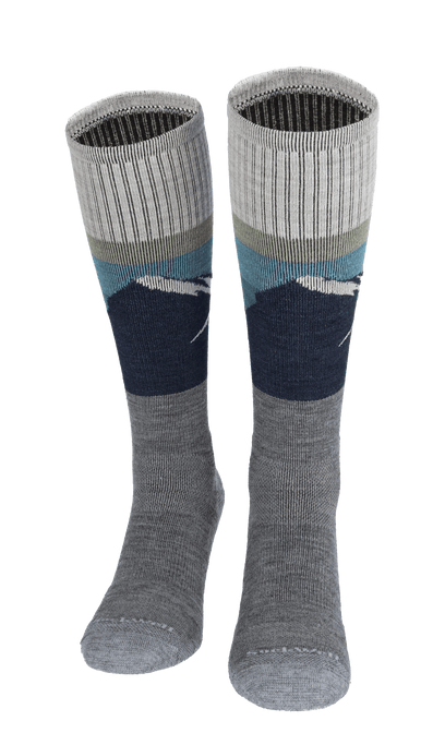 Modern Mountain Men Compression Hiking Socks Grey