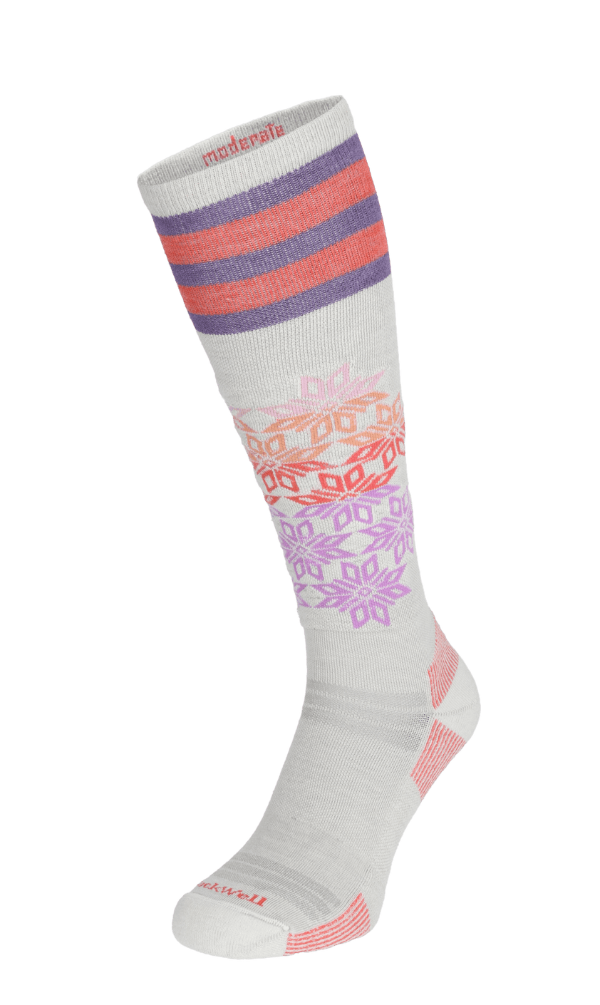 Powder Day Women Moderate Compression Ski Socks Ash
