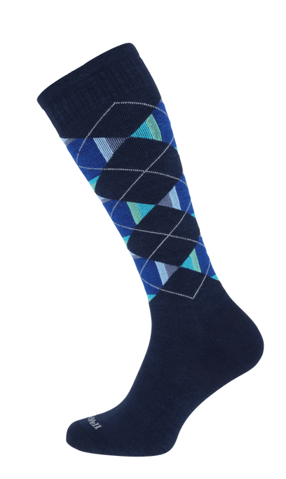 Prism Argyle Men Moderate Compression Socks Navy