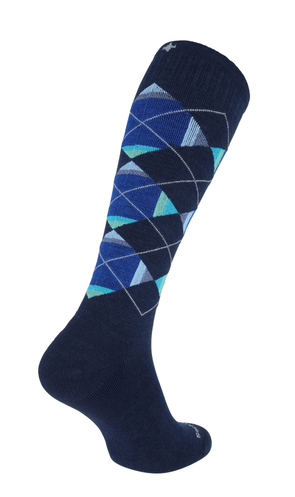 Prism Argyle Men Moderate Compression Socks Navy