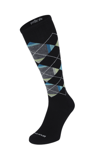 Prism Argyle Men Moderate Compression Socks Black