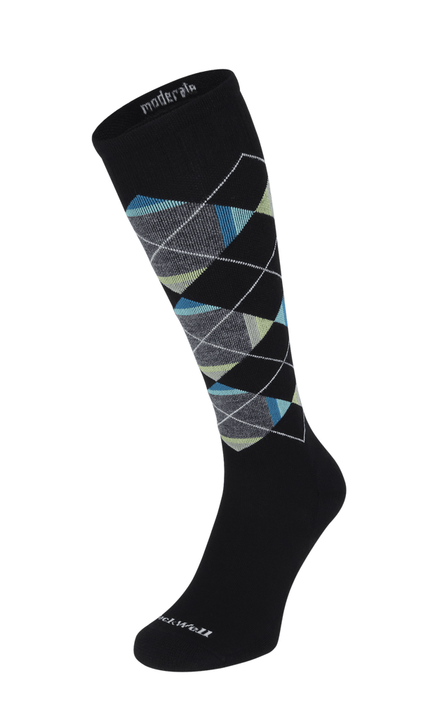 Prism Argyle Men Moderate Compression Socks Black