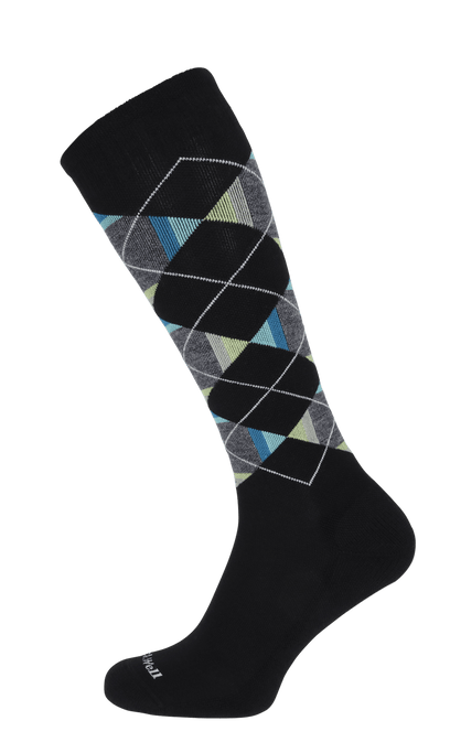 Prism Argyle Men Moderate Compression Socks Black