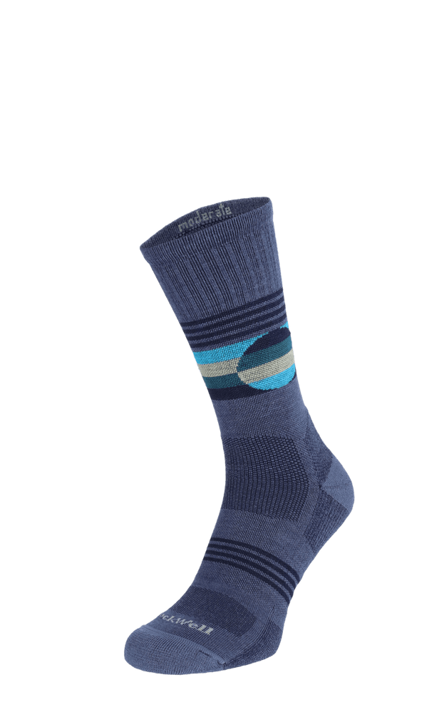 North Rim Crew Men Compression Hiking Socks Denim