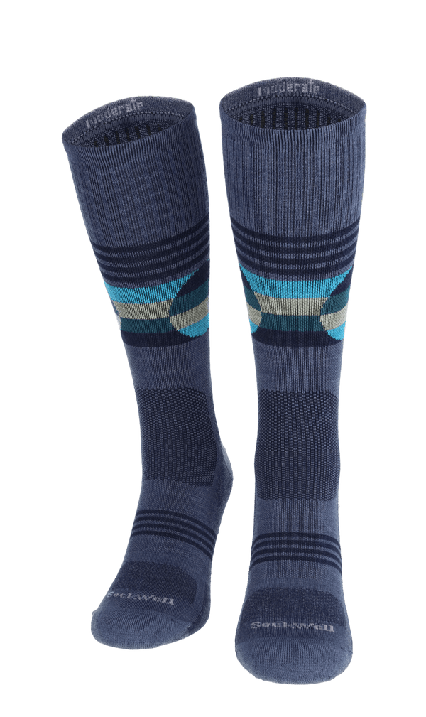 North Rim Crew Men Compression Hiking Socks Denim