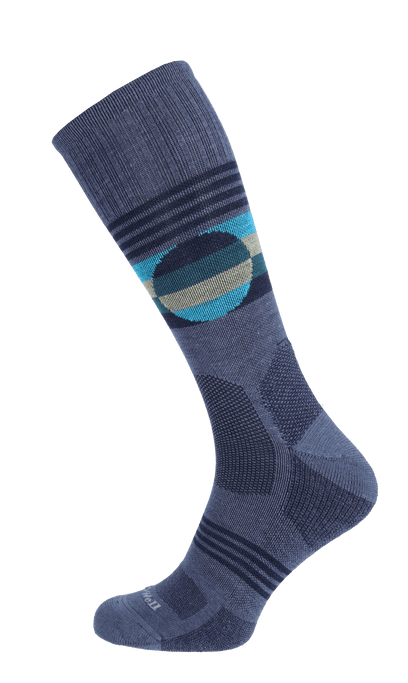 North Rim Crew Men Compression Hiking Socks Denim