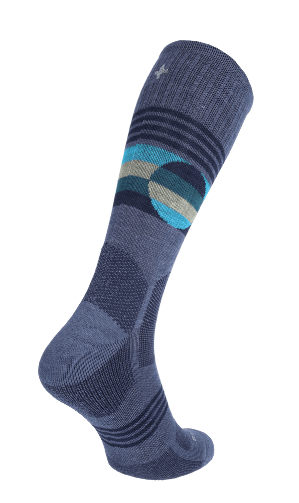 North Rim Crew Men Compression Hiking Socks Denim