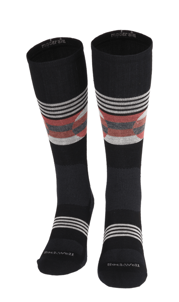 North Rim Crew Men Compression Hiking Socks Black