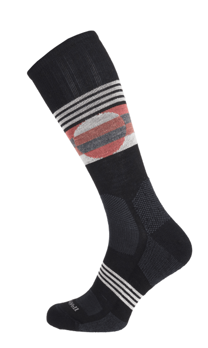 North Rim Crew Men Compression Hiking Socks Black