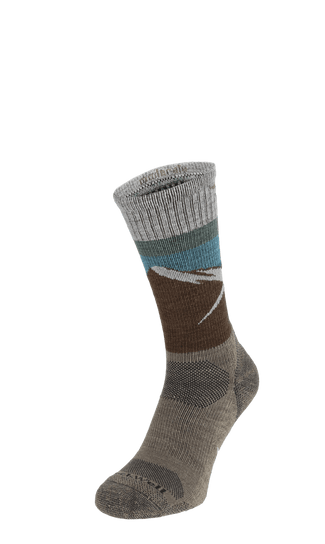 Modern Mountain Crew Men Compression Hiking Socks Khaki