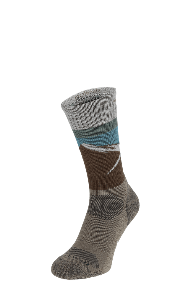 Modern Mountain Crew Men Compression Hiking Socks Khaki