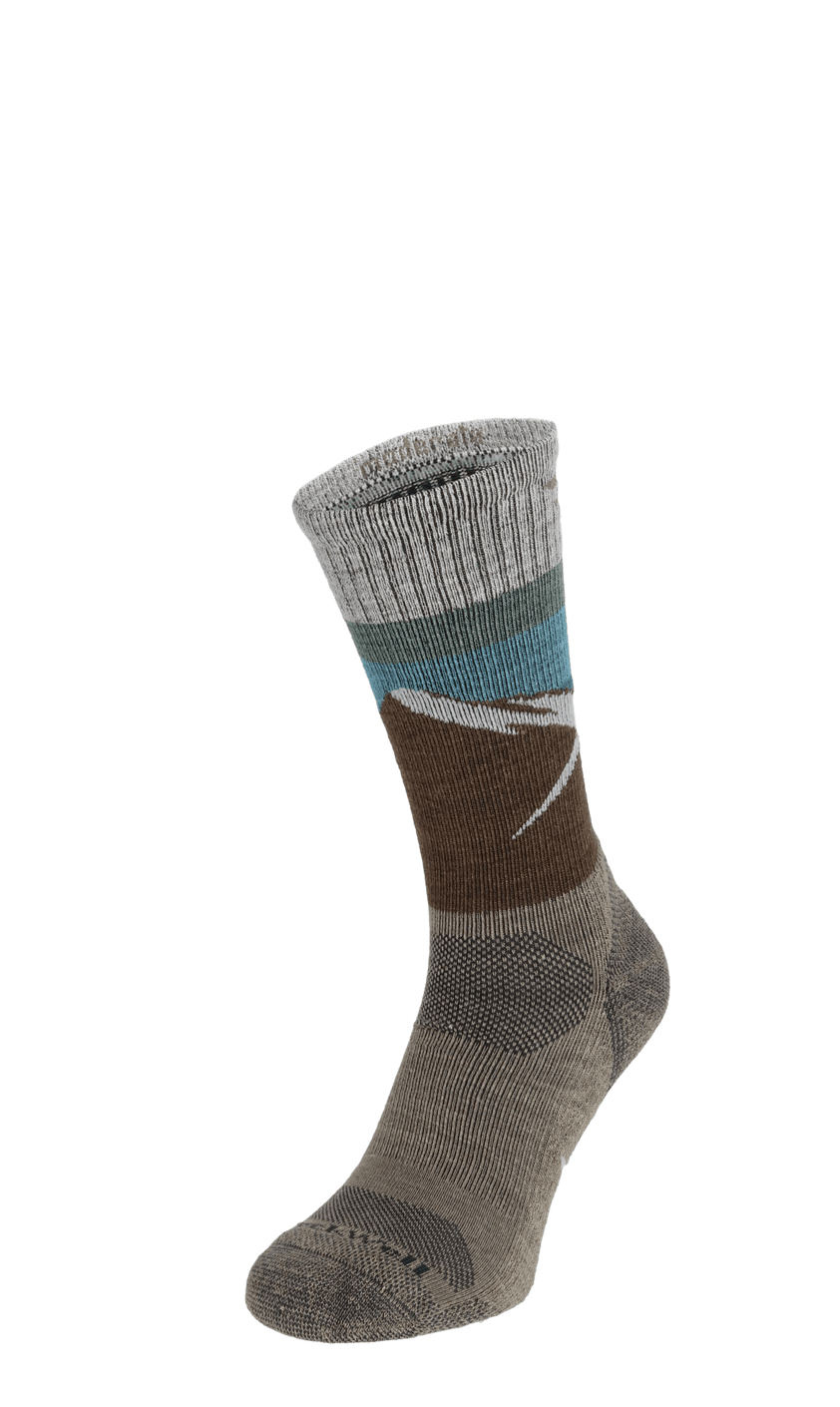 Modern Mountain Crew Men Compression Hiking Socks Khaki
