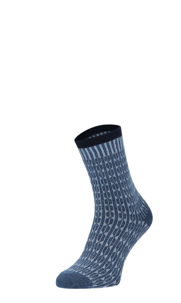 Baby Cable Women’s Socks Denim