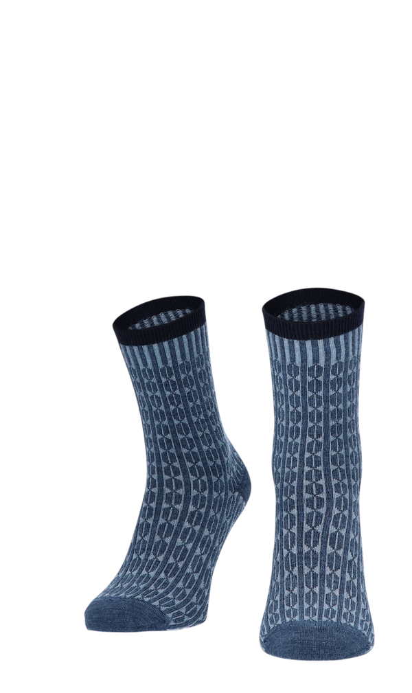 Baby Cable Women’s Socks Denim