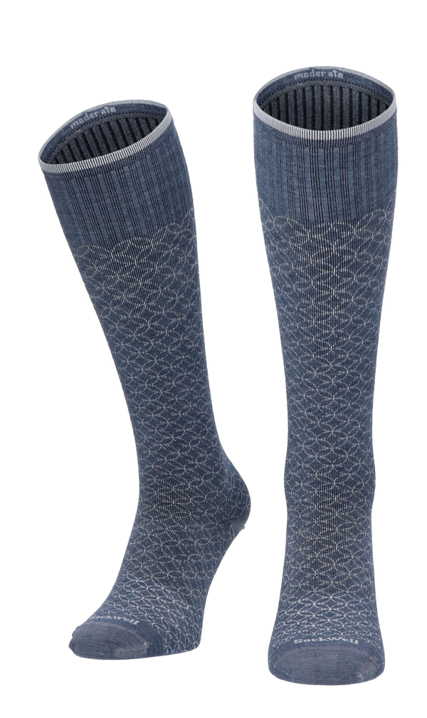 Featherweight Fancy Women Compression Socks Class 1 Denim
