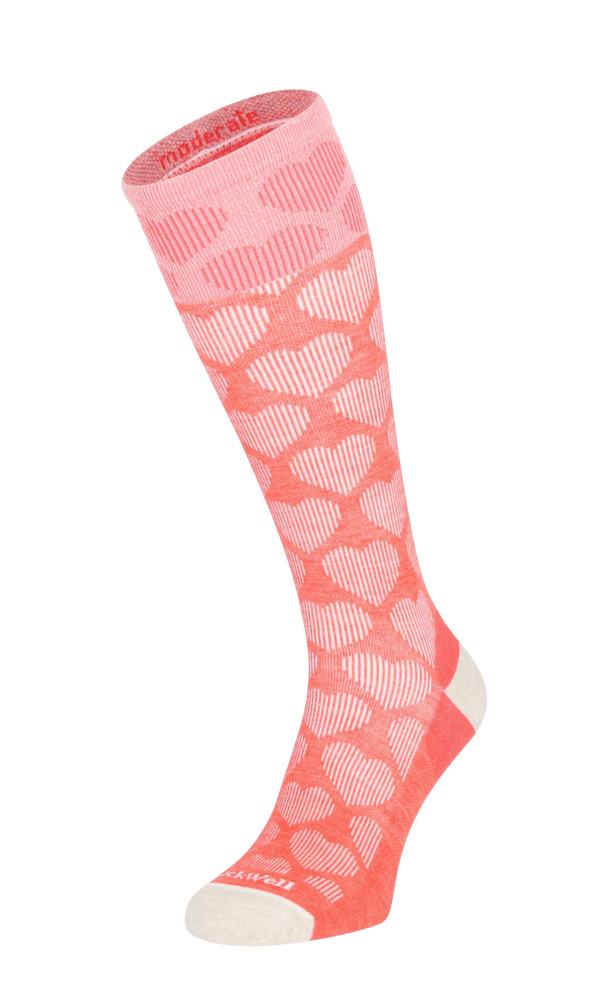 Heart Throb Women Moderate Compression Socks Guava