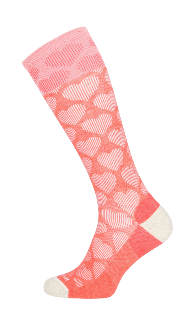 Heart Throb Women Moderate Compression Socks Guava
