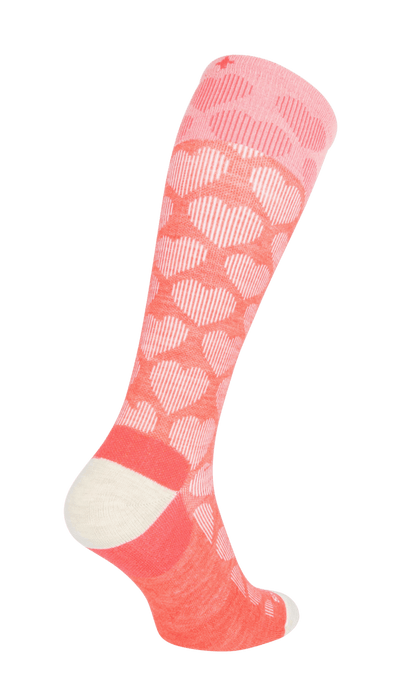 Heart Throb Women Moderate Compression Socks Guava