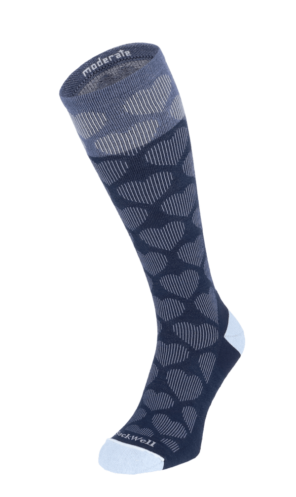 Heart Throb Women Moderate Compression Socks Navy