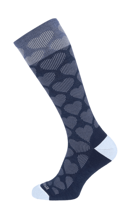 Heart Throb Women Moderate Compression Socks Navy