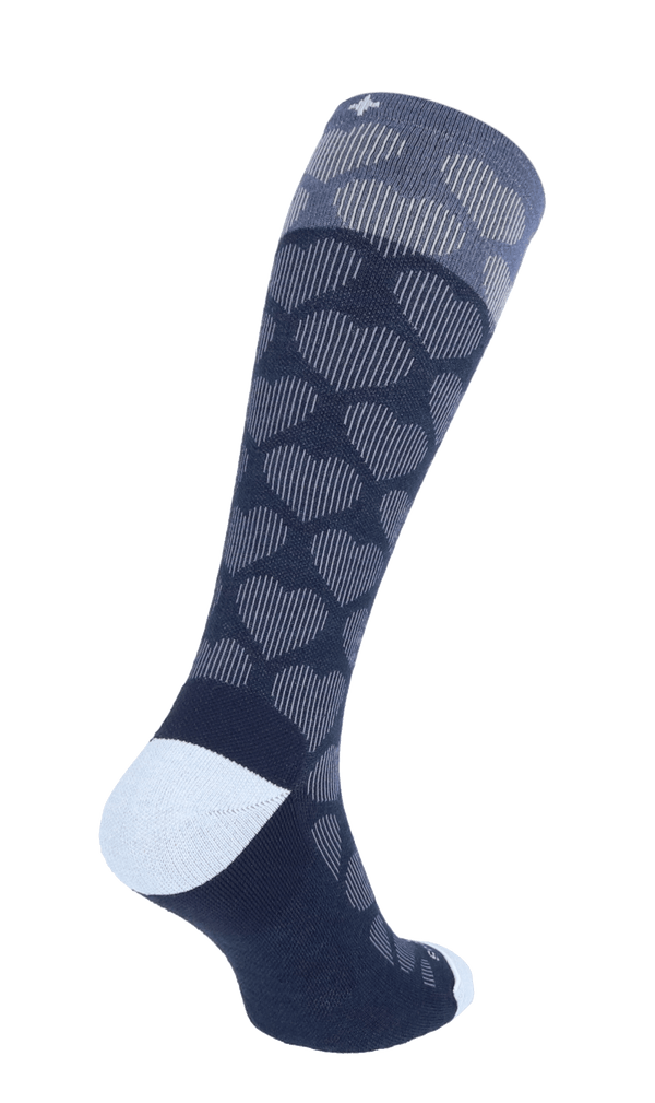 Heart Throb Women Moderate Compression Socks Navy