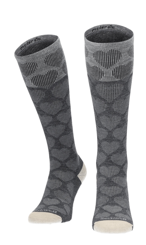 Heart Throb Women Compression Socks Class 1 Charcoal