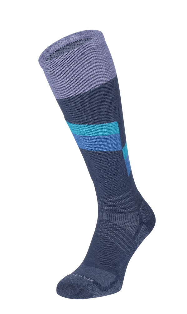 Steep Medium Women Moderate Compression Ski Socks Denim