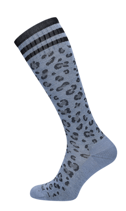 Leopard Women Moderate Compression Socks Bluestone