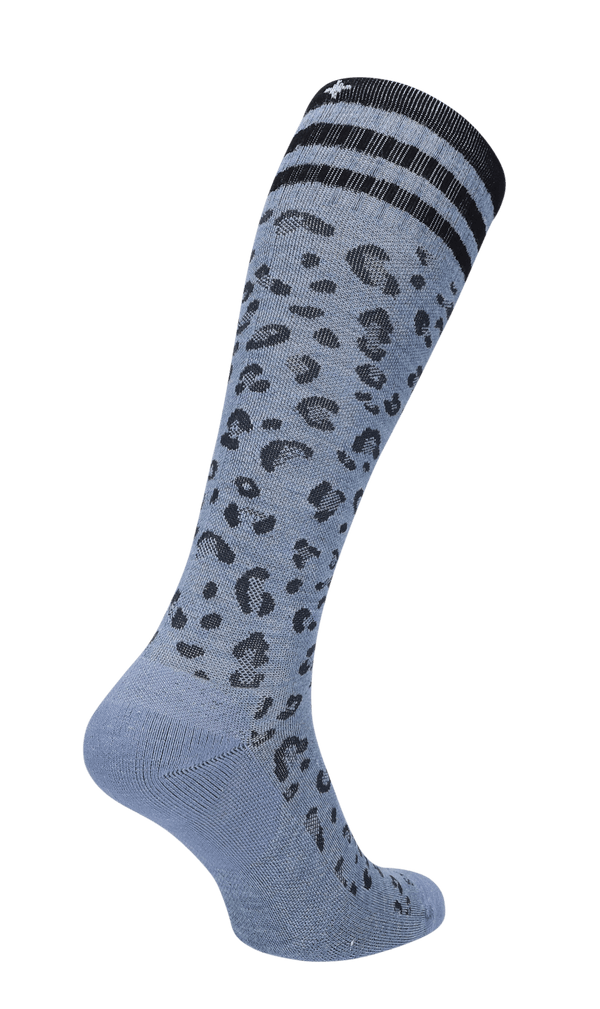 Leopard Women Moderate Compression Socks Bluestone