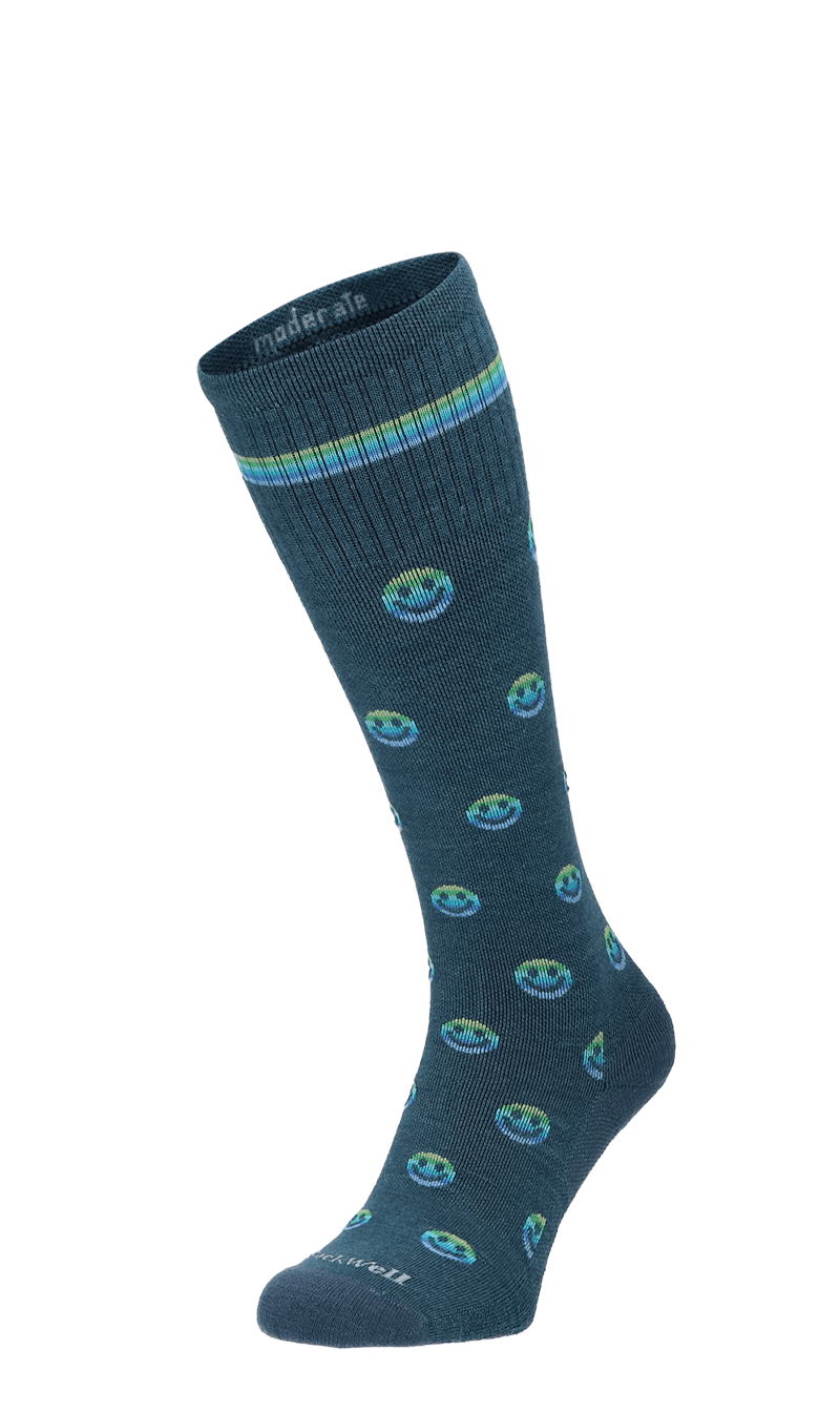 Smiley Women Compression Socks Class 1 Blue Ridge