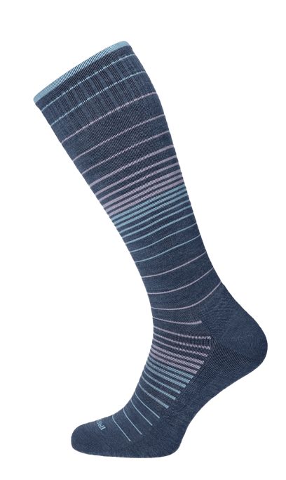 Full Stripe Women Moderate Compression Socks Denim