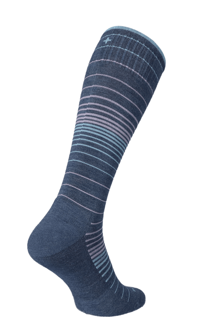 Full Stripe Women Moderate Compression Socks Denim