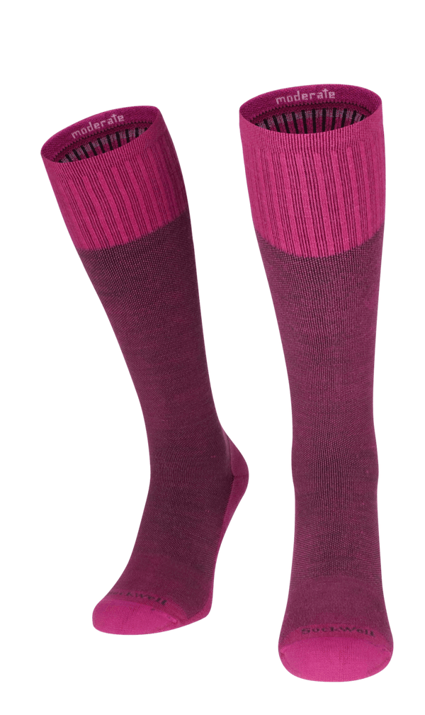 The Basic Women Moderate Compression Socks Raspberry