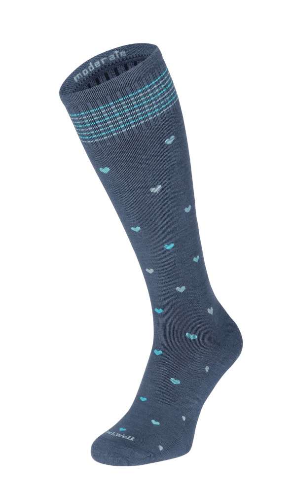 Full Heart Women Compression Socks Class 1 Denim